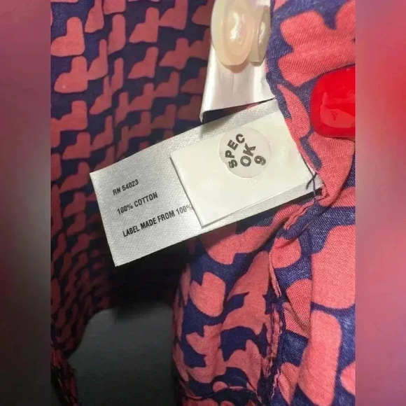 Gap The Shrunken Boyfriend Pink Blue Long Sleeve Button Down Shirt Women's XL - Picture 4 of 7